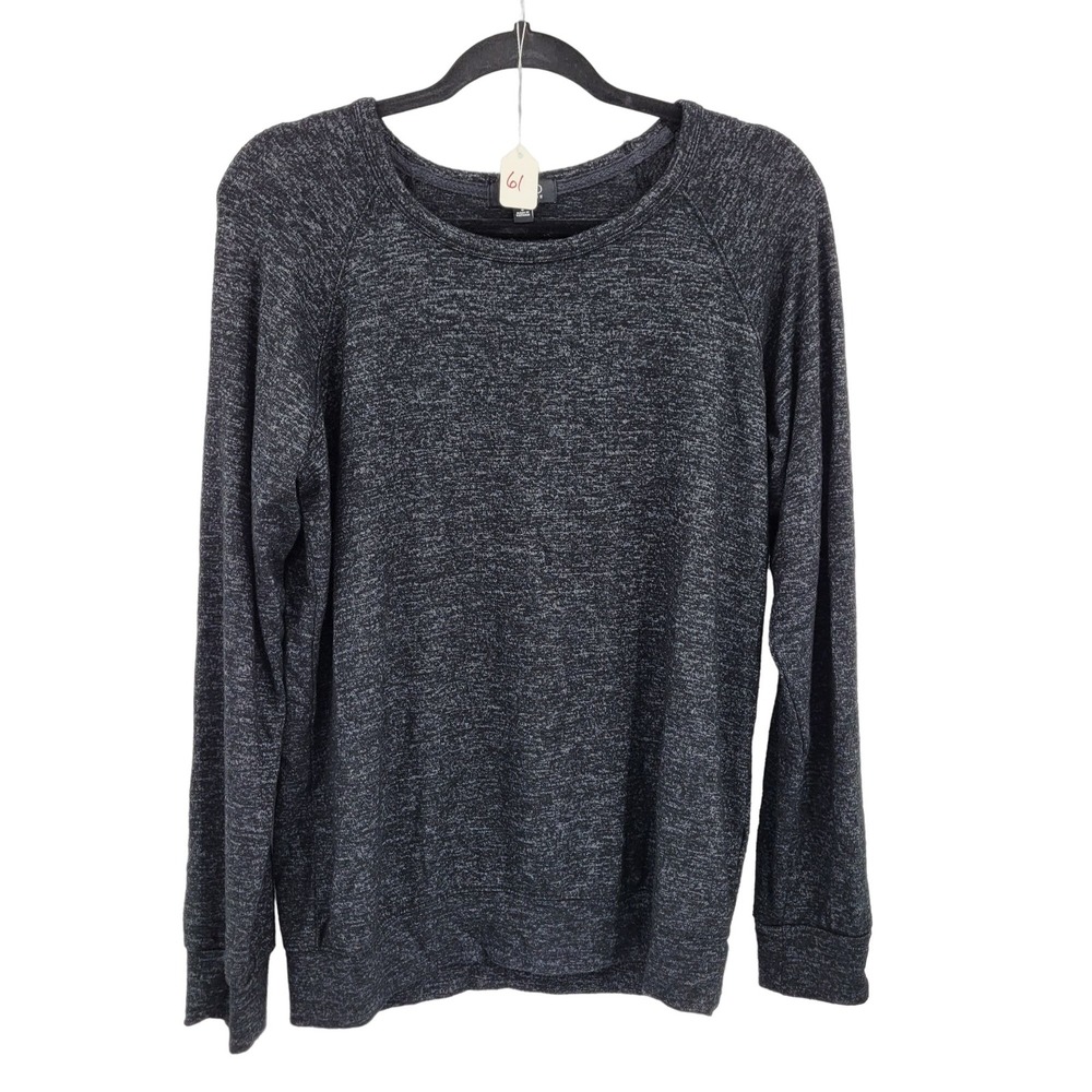 Buffalo  Grunge Knit Top Sz S Black Space Dye Athleisure‎ Gothic Casual Comfy